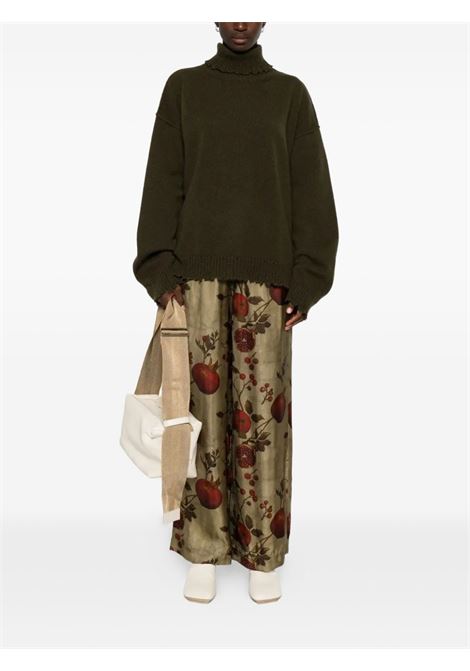 high neck top woman military green UMA WANG | UK7154UW480